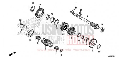 TRANSMISSION (MAINSHAFT) NC750JF de 2015